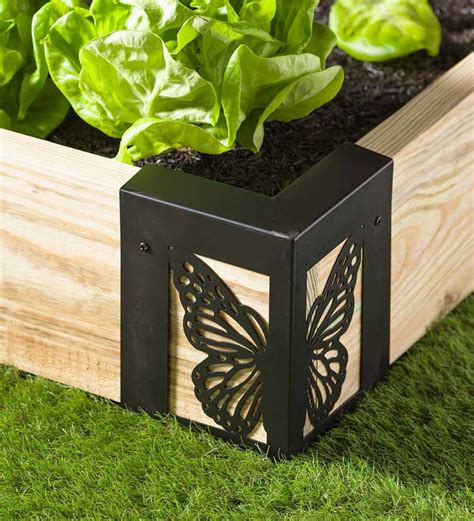 garden box metal corner|6 inch raised bed corners.